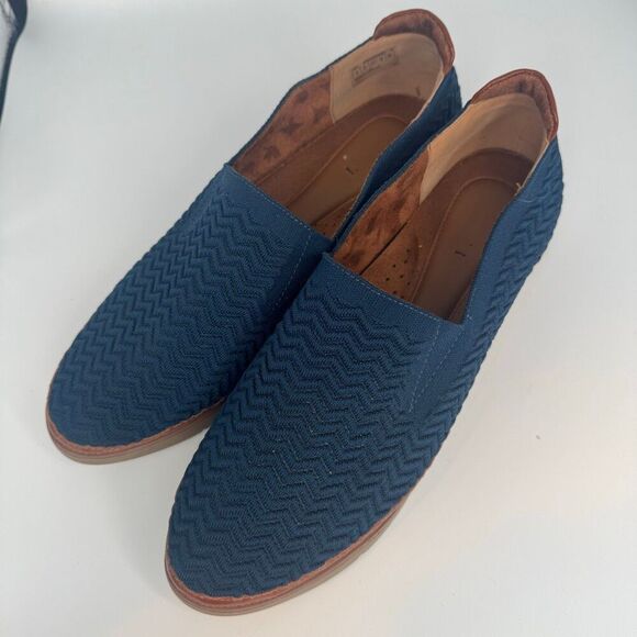 Cobb Hill Shoes Womens 11 Loafers Blue Knit Casual Career Slip On Walking Light - Picture 4 of 7